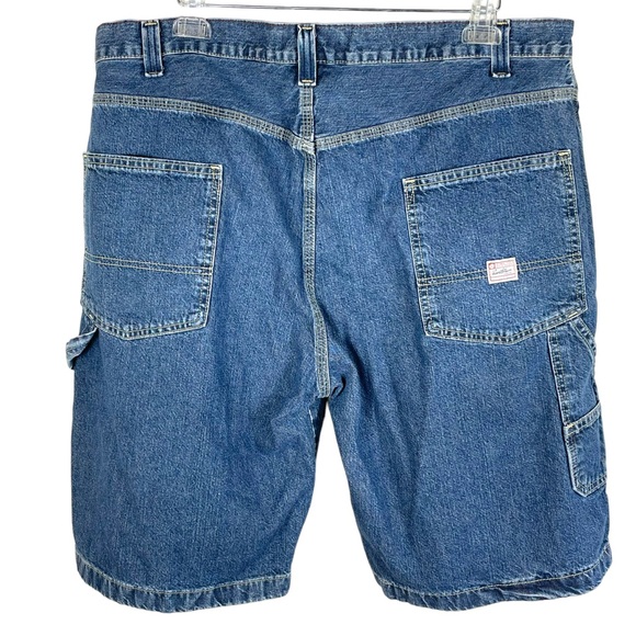 Levi Strauss Signature 100% Cotton Denim Carpenter Cargo Shorts in Size W40 - Picture 7 of 12